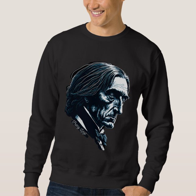 Sudadera Franz Lisz Portrait Composer Illustration Piano Mu (Anverso)