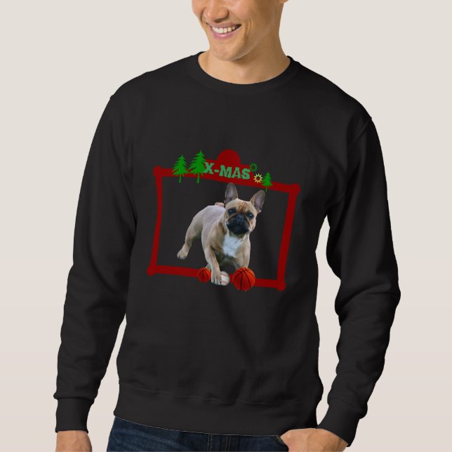 Sudadera Französische Bulldoggen Weihnachten Feier (Anverso)