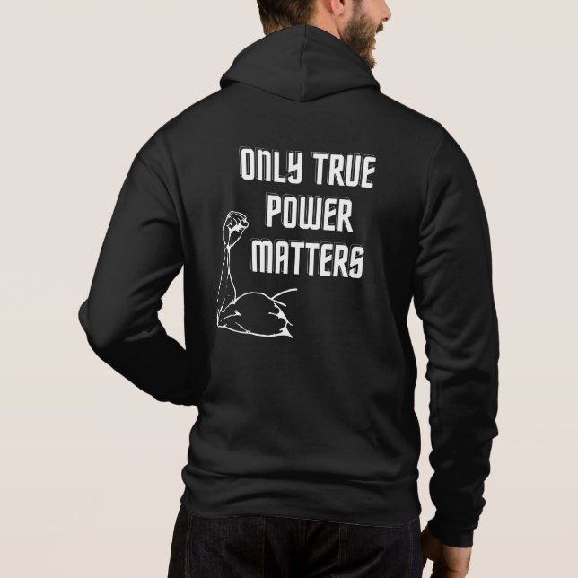 Sudadera Frase motivadora con brazo muscular (Reverso)