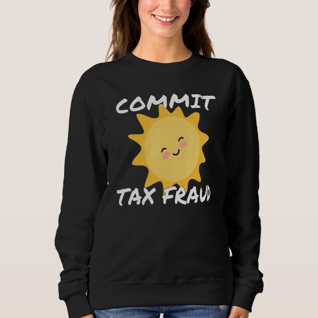 Sudadera Fraude Fiscal Retro Compromiso  Impuesto Irónico (Anverso)