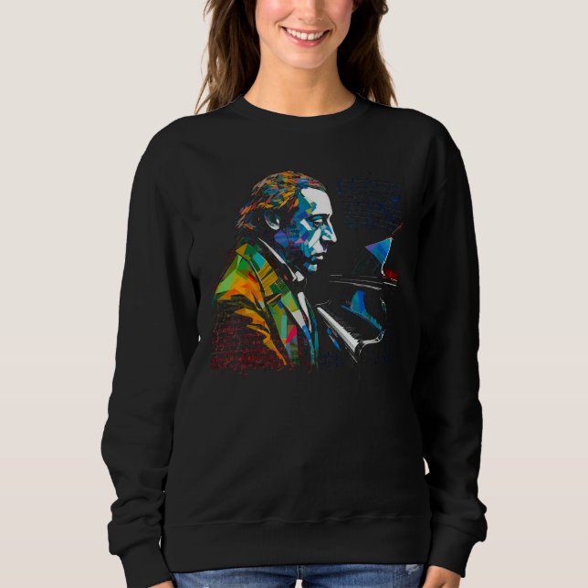 Sudadera Frederic Chopin Music Composer Piano 1 (Anverso)