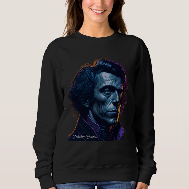 Sudadera Frederic Chopin Portrait Pianist Composer Illustra (Anverso)