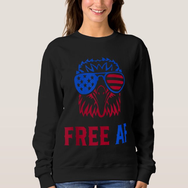 Sudadera FREE AF USA Bandera Americana Águila Patriótica 4  (Anverso)