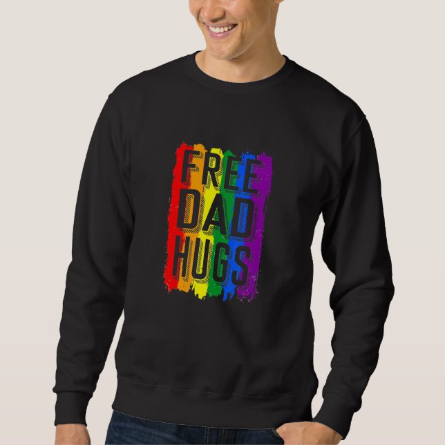 Sudadera Free Dad Hugs Lgbt Pride (Anverso)