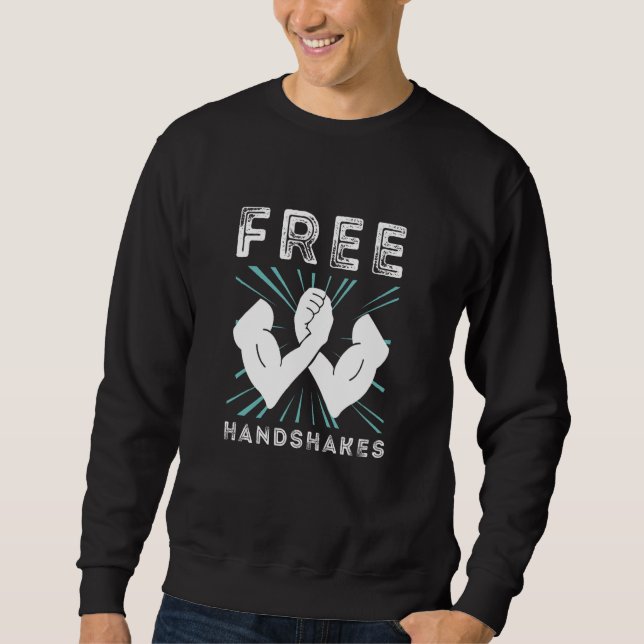 Sudadera Free Handshake Arm Wrestler Armwrestling Sport Arm (Anverso)