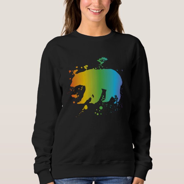 Sudadera Free Mom Hugs bear LGBT pride social movement (Anverso)