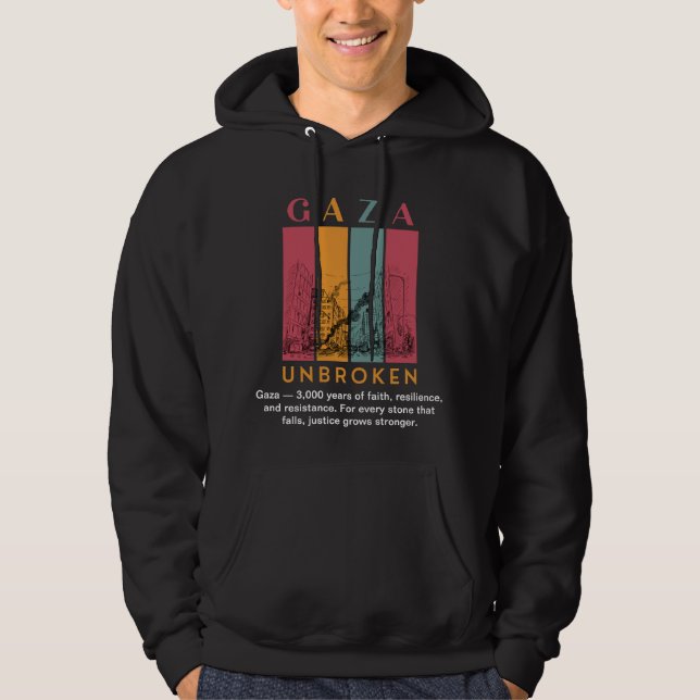 Sudadera Free Palestina – Gaza Inquebrantable (Anverso)