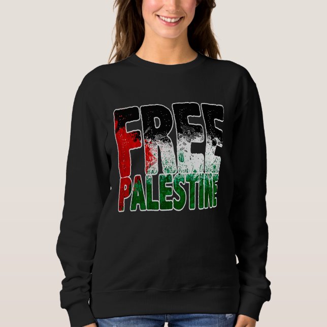 Sudadera Free Palestine Gaza Flag Proud Palestine Roots Ara (Anverso)