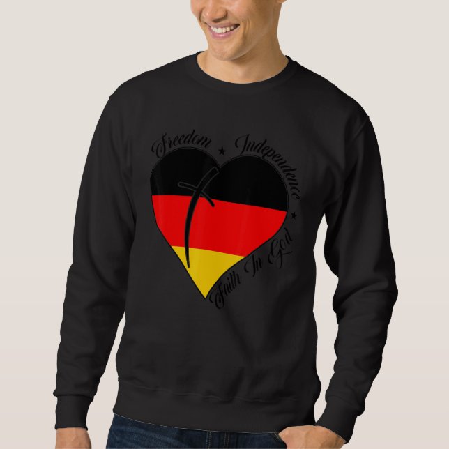Sudadera Freedom Independence Faith In God   Christian Germ (Anverso)