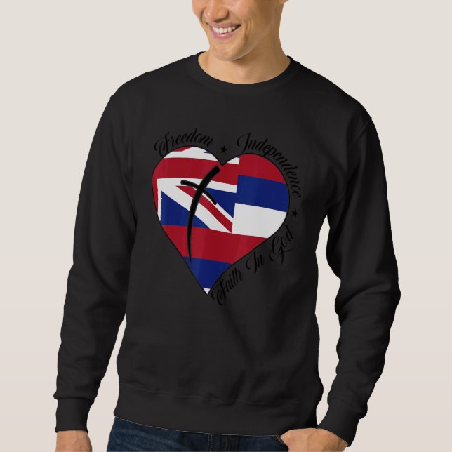 Sudadera Freedom Independence Faith In God   Christian Hawa (Anverso)