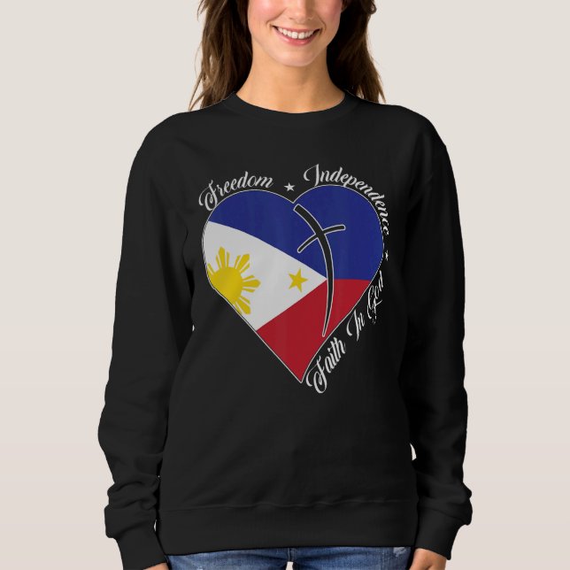 Sudadera Freedom Independence Faith In God   Christian Phil (Anverso)