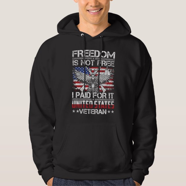 Sudadera Freedom Is Free Veteran - American Eagle (Anverso)