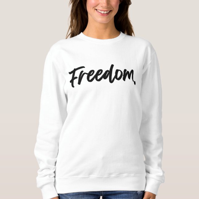Sudadera Freedom. Minimalist Black (Anverso)