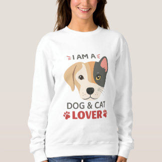 Sudadera Freefit SOY Amante de Perros y Gatos Mujer Básica