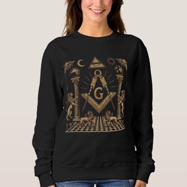 Sudadera Freemason Masonic Fraternal Freemasonry Square Com (Anverso)