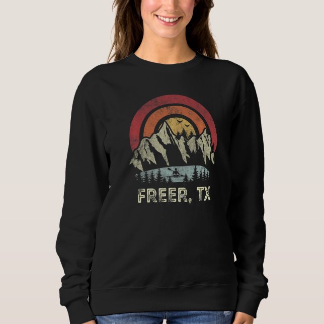 Sudadera Freer Texas Mountain Sunset Sunrise Kayaking   (Anverso)