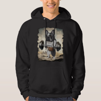Sudadera French Bull Dog Muscle Training Weightlifting 