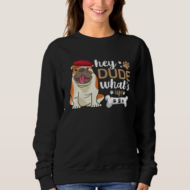 Sudadera French Bulldog  Cool a Dude Graphics Plus Size (Anverso)