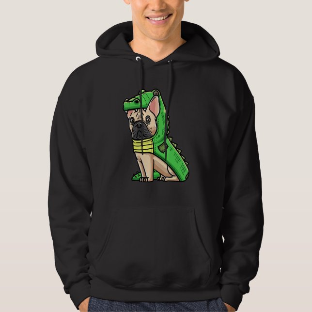 Sudadera French Bulldog Dog In Crocodile Costume (Anverso)