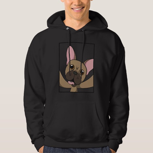 Sudadera French Bulldog Selfie Animal Dog for a dog owner (Anverso)