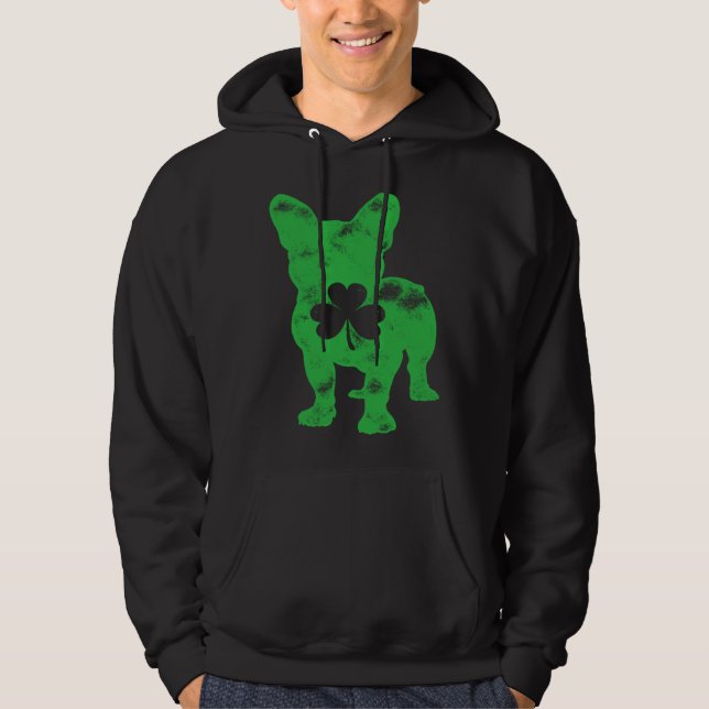 Sudadera French Bulldog St Patrick s Day Men Women Shamrock (Anverso)
