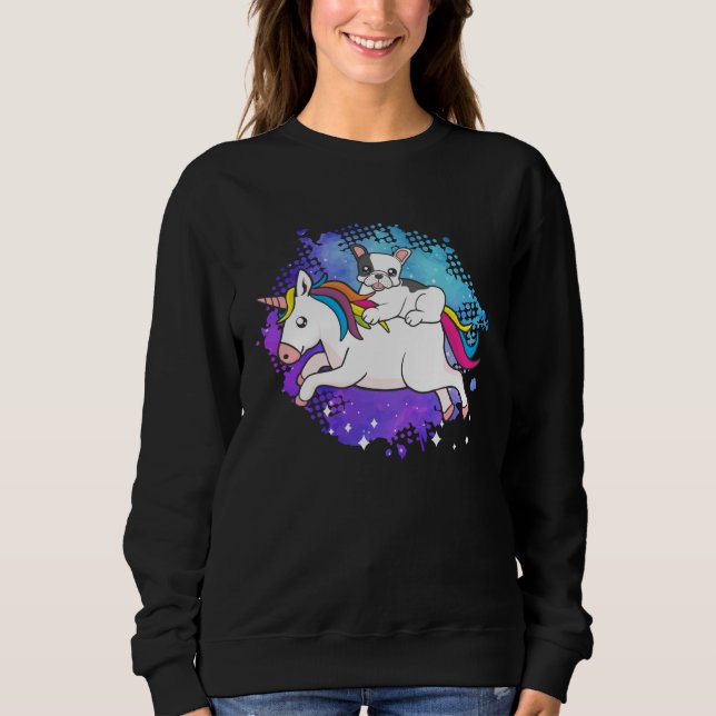 Sudadera French bulldog who rashes a unicorn dog (Anverso)