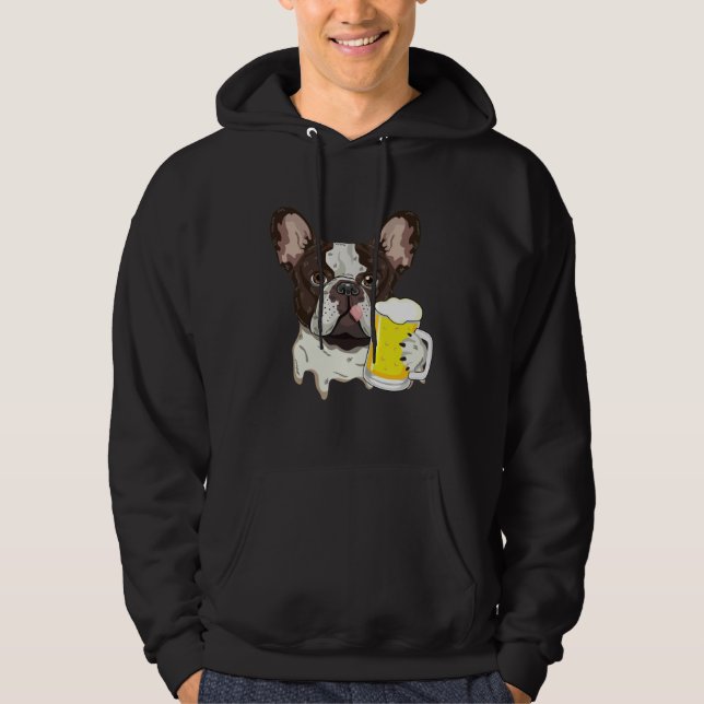 Sudadera French Bulldog with Beer (Anverso)