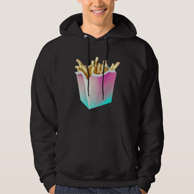 Sudadera French Fries Vaporwave Retrowave Aesthetic (Anverso)