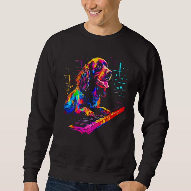 Sudadera French Spaniel Dog Piano (Anverso)