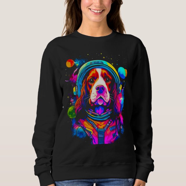 Sudadera French Spaniel Dog Space Science (Anverso)