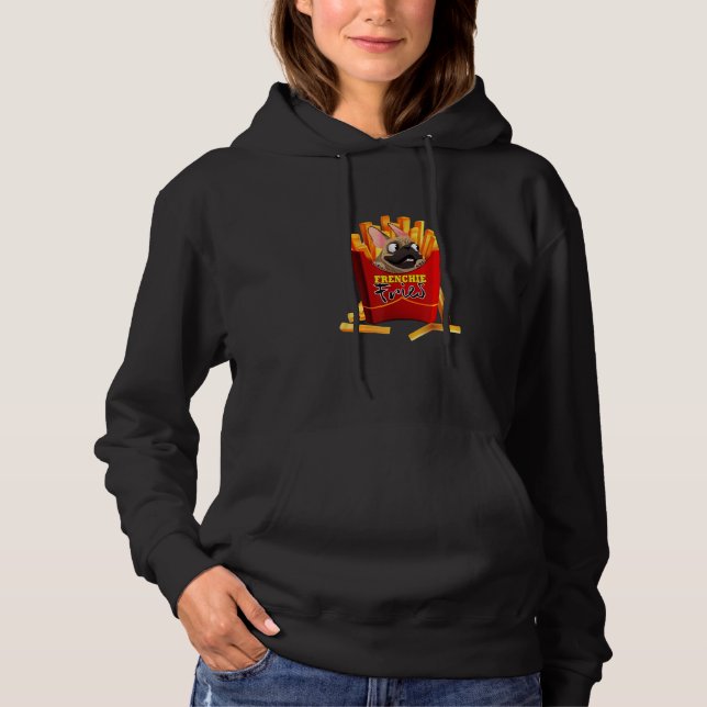 Sudadera Frenchie Fries Bulldog francés Ar de comida rápida (Anverso)