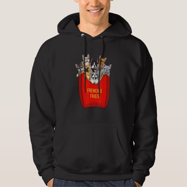 Sudadera Frenchie Fries Bulldog Francés Perro Mamá Perro Pa (Anverso)