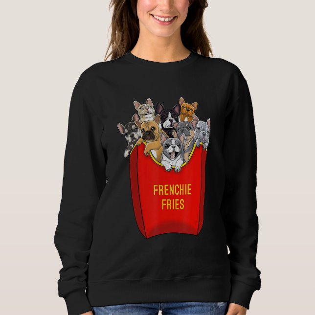Sudadera Frenchie Fries Bulldog Francés Perro Mamá Perro Pa (Anverso)