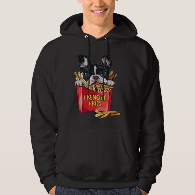Sudadera Frenchie Fries  French Bulldog Dog Mom Dad Men Wom (Anverso)