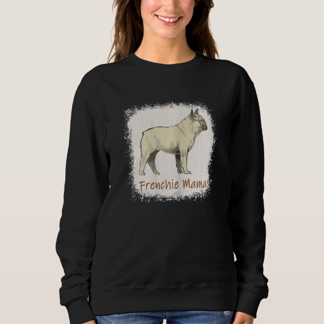 Sudadera Frenchie Mama Bleached Cute Bulldog francés (Anverso)