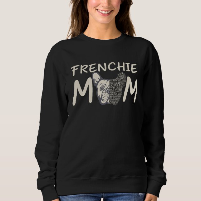 Sudadera Frenchie Mom French Bulldog Word cloud Stylish (Anverso)