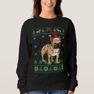 Sudadera Frenchie Santa Claus Cute Bulldog francés Ugly Chr