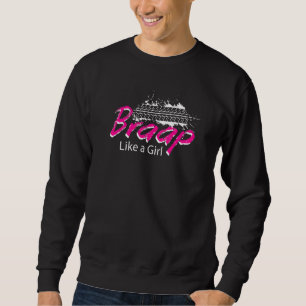 Sudadera Freno Como Un Chica De Cuatro Rutas En Bicicleta C