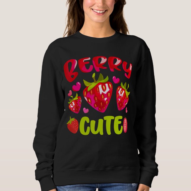 Sudadera Fresa Berry Cute Fresa Niños Chicas (Anverso)