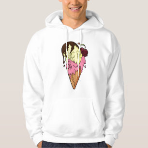 Sudadera Fresa dulce mortal y helado de cráneo bananero