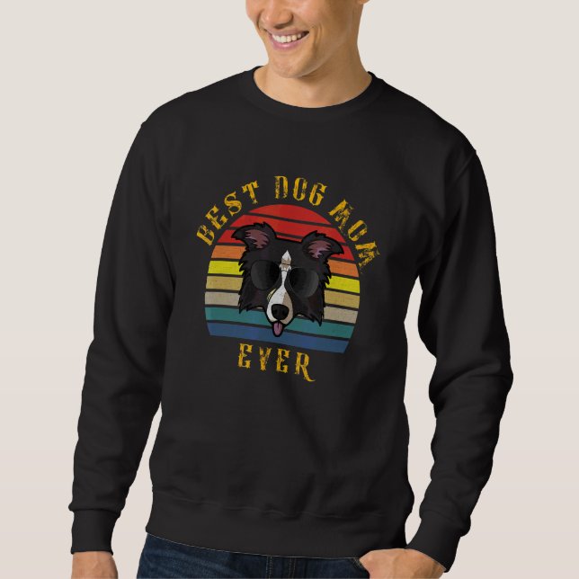 Sudadera Fresa Mamá Perro Border Collie Navidad Perro (Anverso)