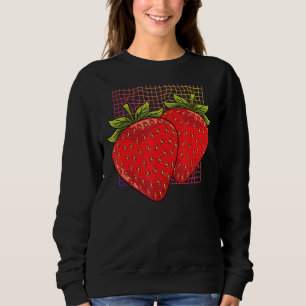 Sudadera Fresas de ondas sintéticas Fruto Fresa de fresa ro