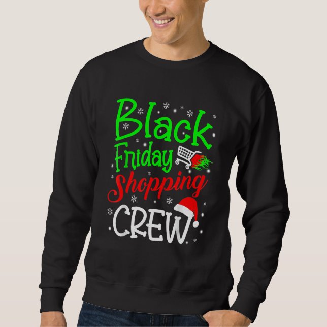 Sudadera Friday Shopping Crew Christmas Black Shopping Fami (Anverso)