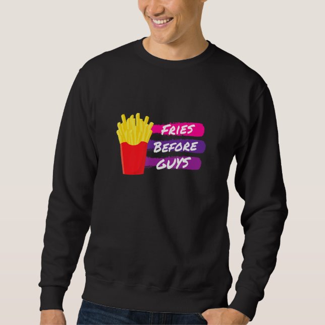 Sudadera Fries antes de muchachos, divertidos bolas frances (Anverso)