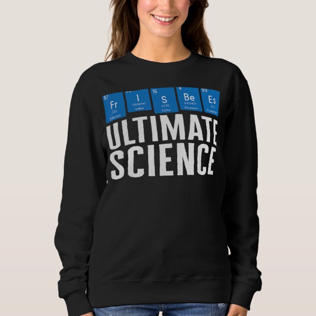 Sudadera Frisbee Player Science Periódico Table Flying Disc (Anverso)