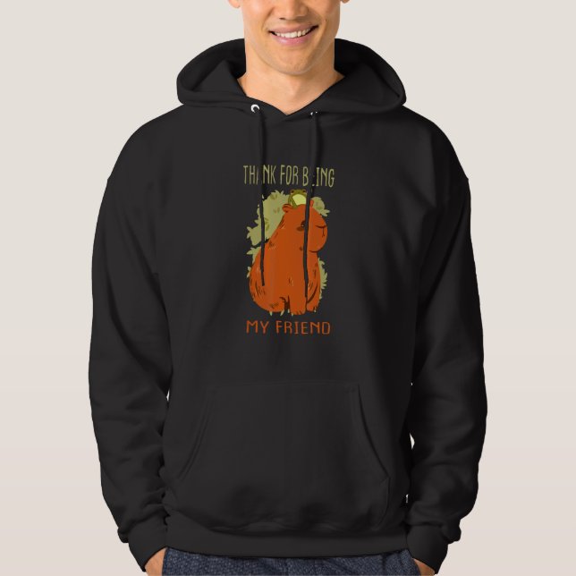 Sudadera Frog And Capybara Animals Friends Thank For Being  (Anverso)