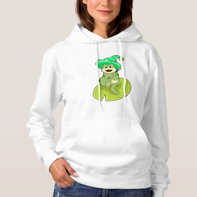 Sudadera Frog as Wizard with Magic wand (Anverso)