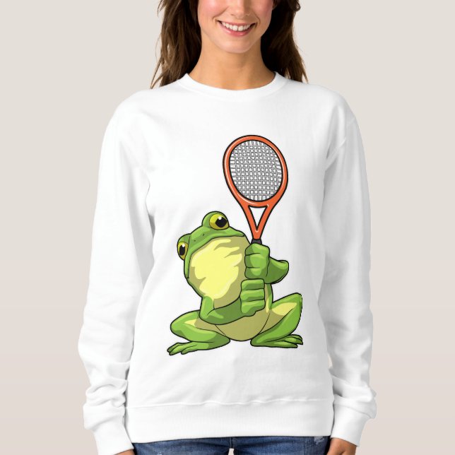 Sudadera Frog at Tennis with Tennis racket (Anverso)