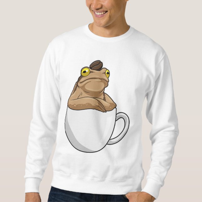 Sudadera Frog Coffee frijol (Anverso)