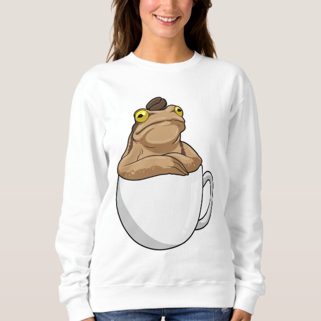 Sudadera Frog Coffee frijol (Anverso)